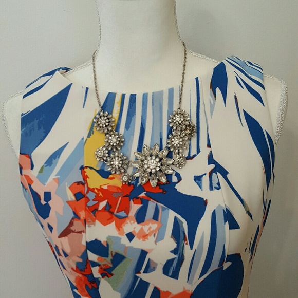 JULIAN TAYLOR PRINT FIT & FLARE DRESS SIZE 10 - Picture 2 of 5